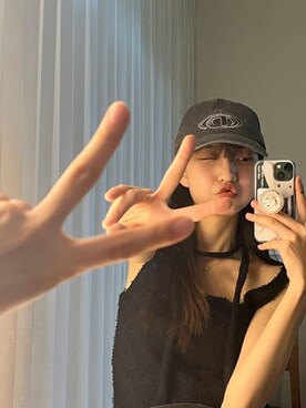 「KONVINI（コンビニ）のアイテム」を使った、KONVINIさん（レディース・160cm）の夏コーディネート