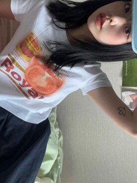 「KONVINI（コンビニ）のアイテム」を使った、KONVINIさん（レディース・160cm）の夏コーディネート