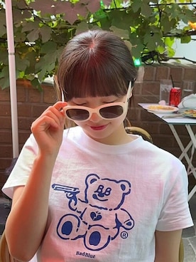 「BadBlue（バッドブルー）のアイテム」を使った、KONVINIさん（レディース・160cm）の夏コーディネート