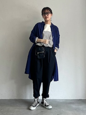 「アイテム（その他アウター、ブルー系）」を使った、soulberryさん（レディース・164cm）の春コーディネート