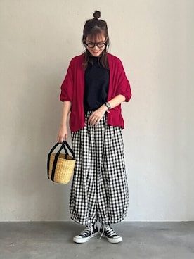 ギンガムのバルーンパンツを使った人気ファッションコーディネート - WEAR