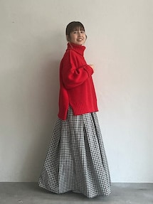 そら。さま専用♡Soul berry♡パッチワーク綿麻スカート♡ギンガム♡美品♪ soulberry（ソウルベリー）の「かわりギンガムのスカート