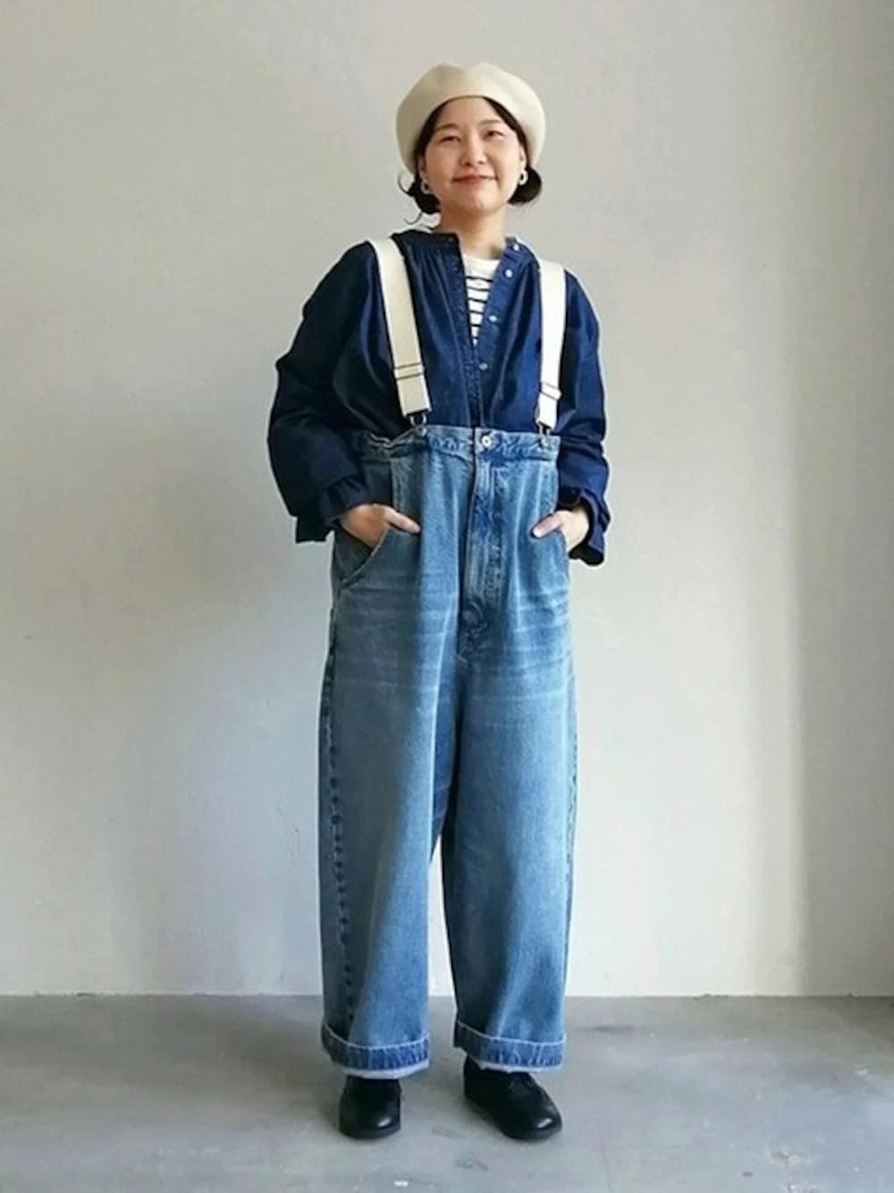 soulberryデニムオーバーオール サスペンダー付き サスペンダーなデニムのサロペット | soulberry