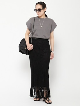 「PRE_（プレ）のアイテム」を使った、YUIさん（レディース・162cm）の夏コーディネート