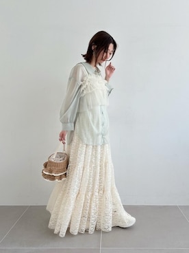 「ブルべ夏」｜nanaさん（レディース・158cm）の春コーディネート