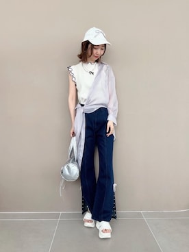 「ブルべ夏」｜nanaさん（レディース・158cm）の春コーディネート