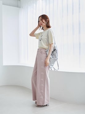 「アイテム（バックパック/リュック、シルバー系）」を使った、nanaさん（レディース・158cm）の春コーディネート