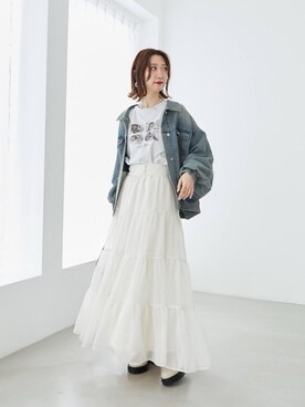 「ブルべ夏」｜nanaさん（レディース・158cm）の夏コーディネート