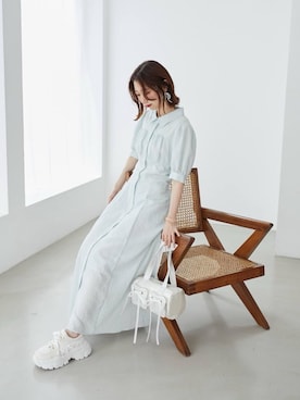 「ブルべ夏」｜nanaさん（レディース・158cm）の夏コーディネート