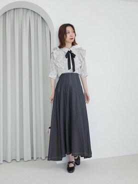 「ブルべ夏」｜nanaさん（レディース・158cm）の夏コーディネート