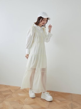 「ブルべ夏」｜nanaさん（レディース・158cm）の夏コーディネート