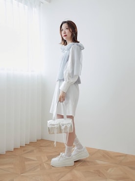 「ブルべ夏」｜nanaさん（レディース・158cm）の夏コーディネート