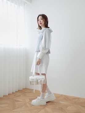 「ブルべ夏」｜nanaさん（レディース・158cm）の夏コーディネート