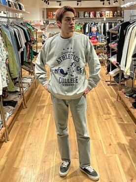「コーディネート」｜「アイテム（スウェット）」を使った、MFC STORE 中目黒さん（メンズ・172cm）の冬コーディネート