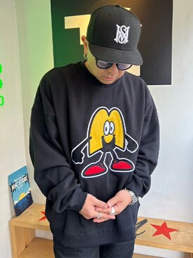 「コーディネート」｜「アイテム（帽子）」を使った、MFC STORE 中目黒さん（メンズ・165cm）の冬コーディネート