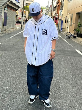 「MFC STORE（エムエフシーストア）のアイテム（帽子）」を使った、MFC STORE 中目黒さん（メンズ・165cm）の春コーディネート