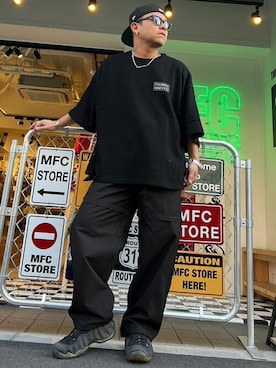 「EXAMPLE（エグザンプル）のアイテム」を使った、MFC STORE 中目黒さん（メンズ・165cm）の夏コーディネート