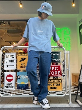 「EXAMPLE（エグザンプル）のアイテム」を使った、MFC STORE 中目黒さん（メンズ・178cm）の夏コーディネート