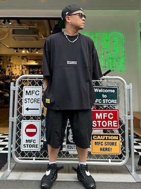 「EXAMPLE（エグザンプル）のアイテム」を使った、MFC STORE 中目黒さん（メンズ・165cm）の夏コーディネート