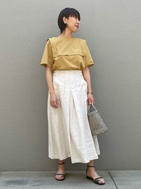 「アイテム（サンダル、グリーン系）」を使った、LOISIR_staffさん（レディース・162cm）の夏コーディネート