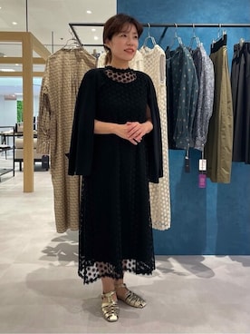 「ADIEU TRISTESSE（アデュートリステス）のアイテム（サンダル）」を使った、LOISIR_staffさん（レディース・155cm）の夏コーディネート