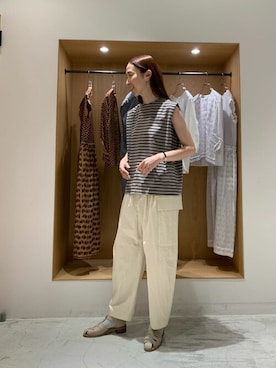「ナイロンカーゴパンツ」｜LOISIR_staffさん（レディース・168cm）の春コーディネート