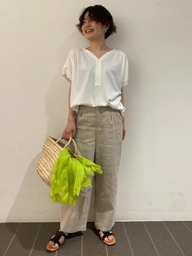 「アイテム（ストール/ショール）」を使った、ayakaさん（レディース・151cm）の夏コーディネート