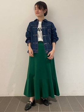 「Lee（リー）のアイテム（ジャケット/アウター）」を使った、ayakaさん（レディース・151cm）の秋コーディネート