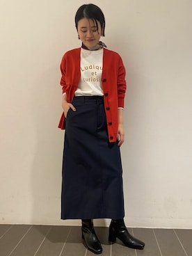 「アイテム（バンダナ/スカーフ）」を使った、ayakaさん（レディース・151cm）の秋コーディネート