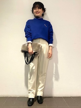 「アイテム（バンダナ/スカーフ）」を使った、ayakaさん（レディース・151cm）の冬コーディネート