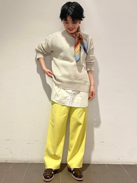 「アイテム（財布/小物、グレー系）」を使った、ayakaさん（レディース・151cm）の春コーディネート