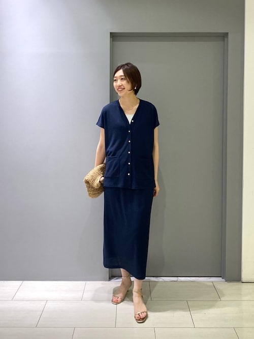セール】リネンタッチミラノリブセットアップ（ワンピース）｜le