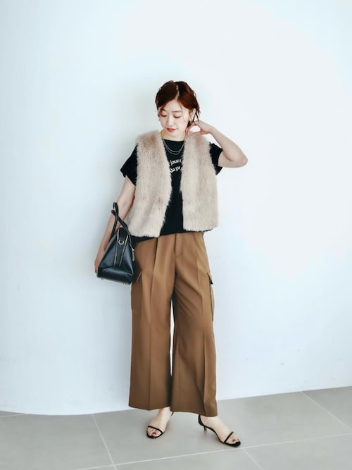 ショートフェイクファーベスト（その他アウター）｜le.coeur blanc