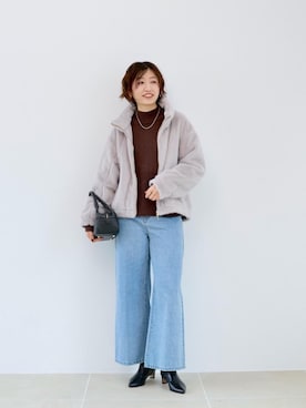 「寒い」｜「アイテム（ブルゾン）」を使った、mahoさん（レディース・167cm）の秋コーディネート