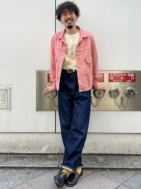 「アイテム（デニムジャケット、その他）」を使った、リーバイス STAFF MENさん（メンズ・174cm）の春コーディネート