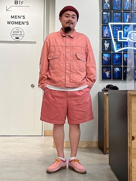 「アイテム（デニムジャケット、その他）」を使った、リーバイス STAFF MENさん（メンズ・178cm）の春コーディネート