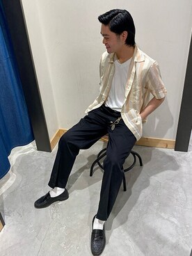 「Levi's（リーバイス）のアイテム（チノパンツ）」を使った、リーバイス STAFF MENさん（メンズ・170cm）の春コーディネート