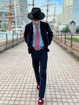 「Levi's（リーバイス）のアイテム（テーラードジャケット）」を使った、リーバイス STAFF MENさん（メンズ・180cm）の秋コーディネート