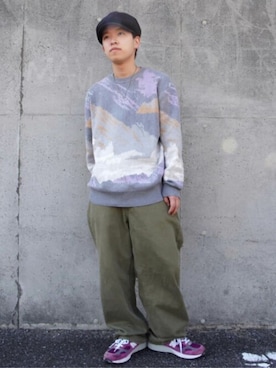 「Levi's（リーバイス）のアイテム（ニット/セーター）」を使った、リーバイス STAFF MENさん（メンズ・164cm）の秋コーディネート