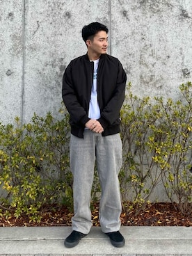 「Levi's（リーバイス）のアイテム（ブルゾン）」を使った、リーバイス STAFF MENさん（メンズ・166cm）の春コーディネート