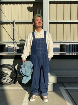 「Levi's（リーバイス）のアイテム（オールインワン・サロペット）」を使った、リーバイス STAFF MENさん（メンズ・168cm）の春コーディネート
