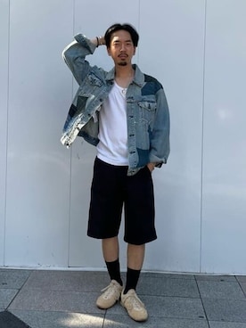 「Levi's（リーバイス）のアイテム（チノパンツ）」を使った、リーバイス STAFF MENさん（メンズ・174cm）の夏コーディネート