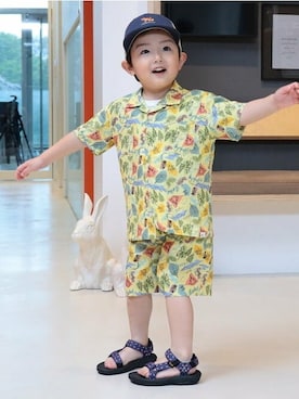 「BEAMS mini（ビームスミニ）のアイテム（パンツ）」を使った、BEAMS miniさん（キッズ・100cm）の夏コーディネート