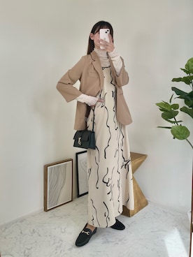 「Loueme（ルエム）のアイテム（ジャケット/アウター）」を使った、naochiさん（レディース・162cm）の秋コーディネート