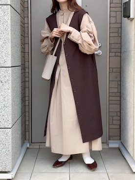 「INTER FACTORY（インターファクトリー）のアイテム（ワンピース/ドレス）」を使った、naochiさん（レディース・162cm）の秋コーディネート