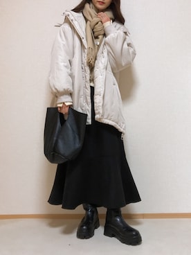 「CEMONEMO（セモネモ）のアイテム（バッグ）」を使った、naochiさん（レディース・162cm）の冬コーディネート