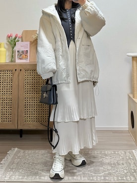 「アイテム（ブルゾン）」を使った、naochiさん（レディース・162cm）の秋コーディネート