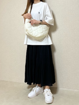 「ティアードスカート」｜「アイテム（スニーカー）」を使った、naochiさん（レディース・162cm）の夏コーディネート