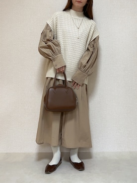 「INTER FACTORY（インターファクトリー）のアイテム（ワンピース/ドレス）」を使った、naochiさん（レディース・162cm）の冬コーディネート
