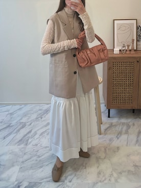 「miette（ミエット）のアイテム（ジャケット/アウター）」を使った、naochiさん（骨格ウェーブ・レディース・162cm）の春コーディネート